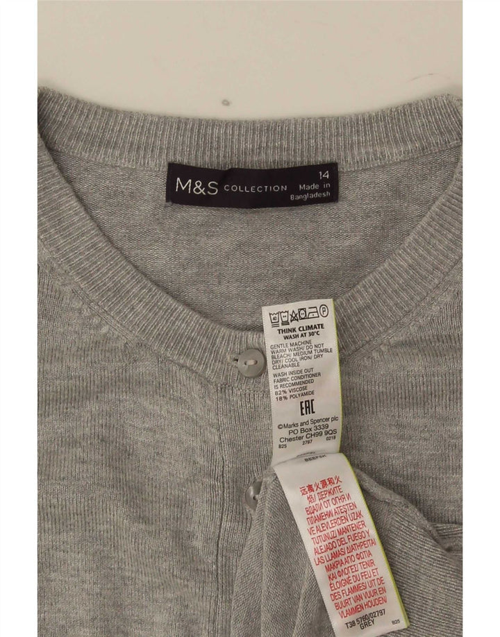 Pulover Bolero pentru femei Marks & Spencer UK 14 Medium Gri Viscose