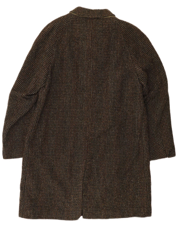 Pardesiu vintage pentru bărbați UK 40, maro mare, cu carouri