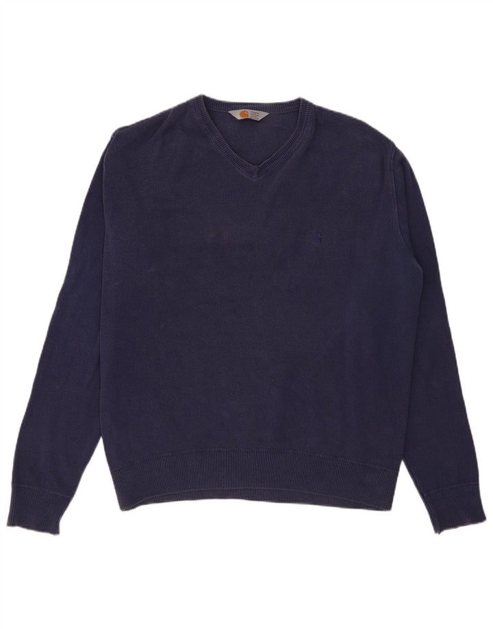 Pulover cu decolteu în V Carhartt pentru bărbați, 2XL, bleumarin