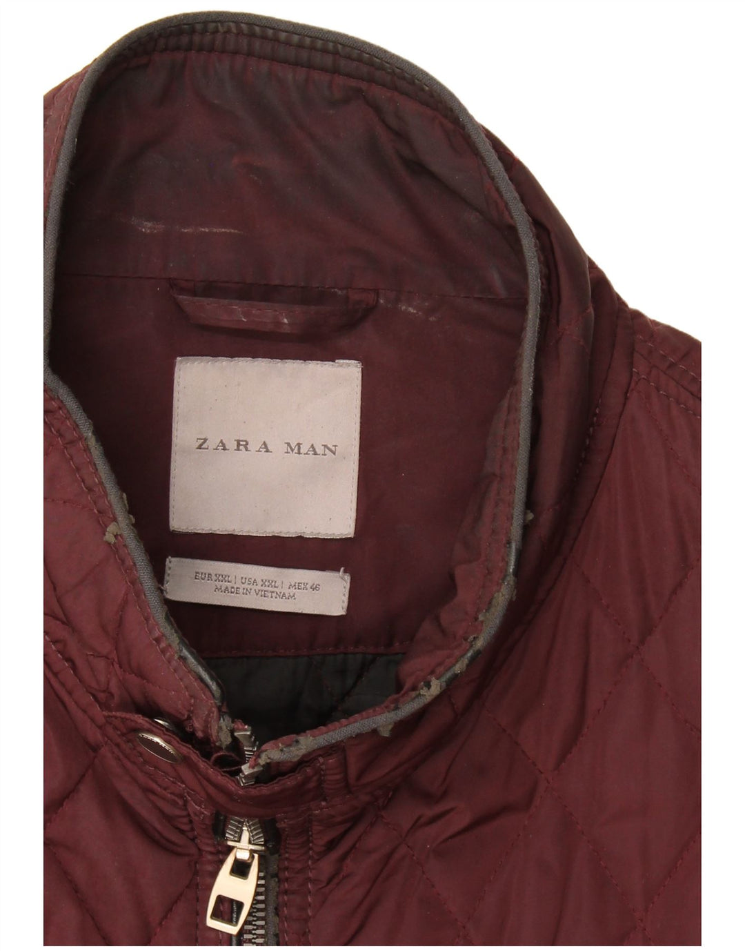 Jachetă matlasată pentru bărbați Zara UK 44 2XL Bordeaux