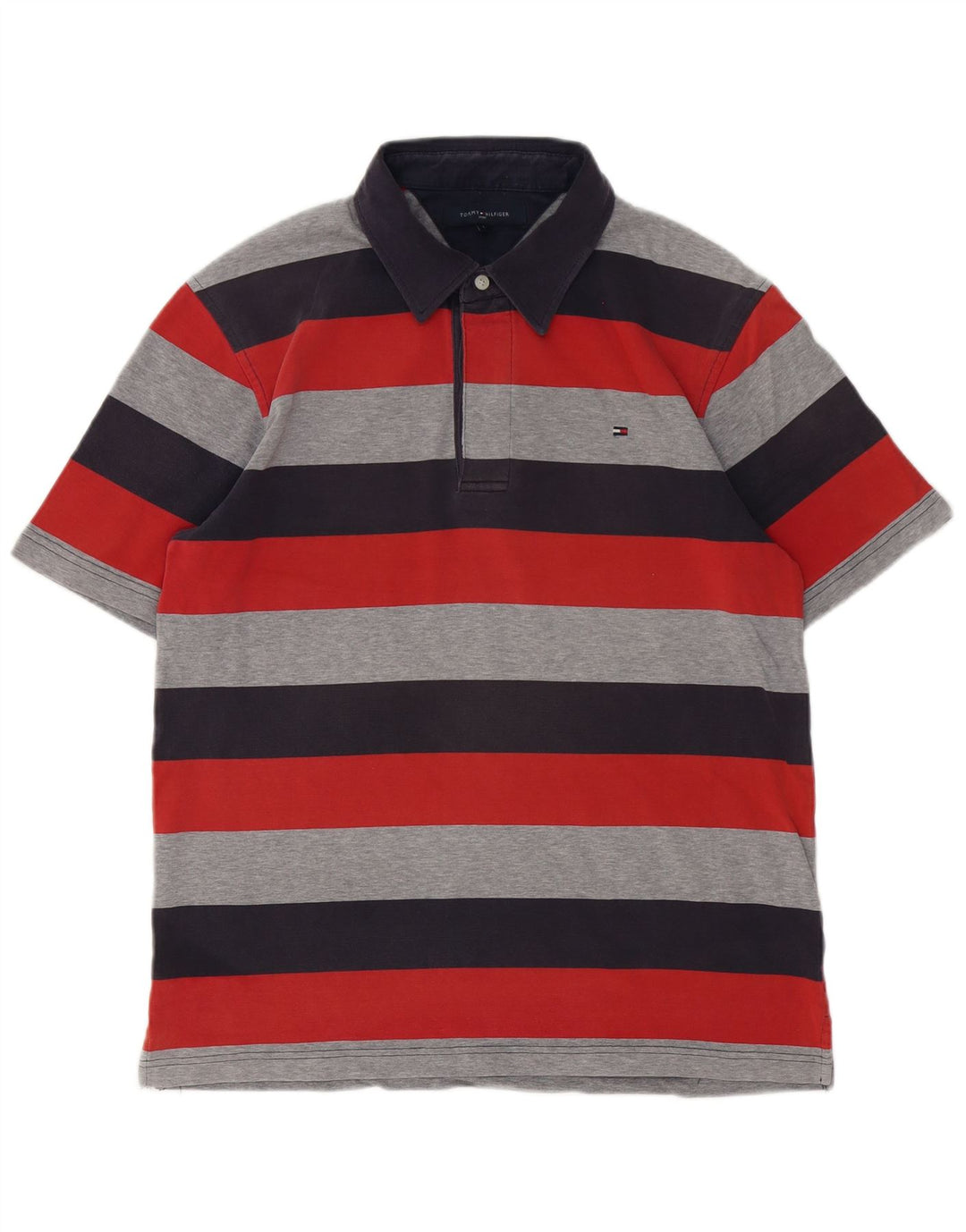 Tricou polo Tommy Hilfiger pentru bărbați, bumbac cu dungi multicolore