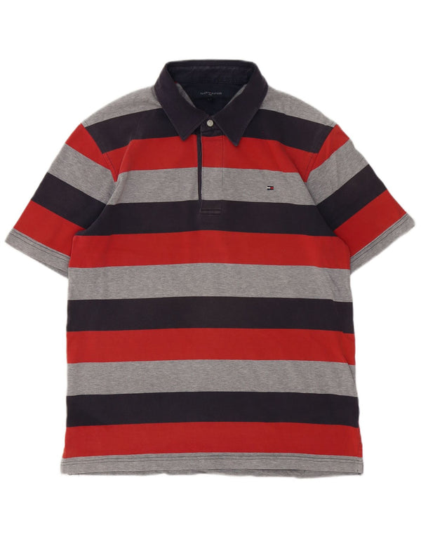Tricou polo Tommy Hilfiger pentru bărbați, bumbac cu dungi multicolore
