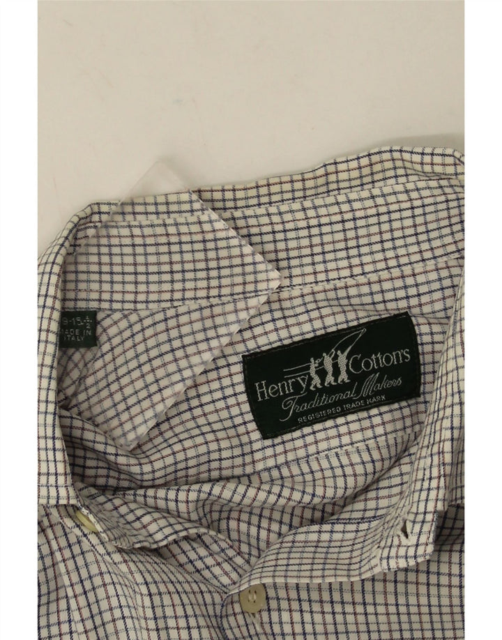 Cămașă pentru bărbați Henry Cottons Mărimea 39 15 1/2 Medium Gri Gingham