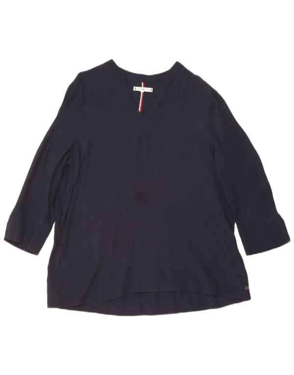 Top pentru femei Tommy Hilfiger cu mâneci 3/4 US 14 XL bleumarin, viscoză