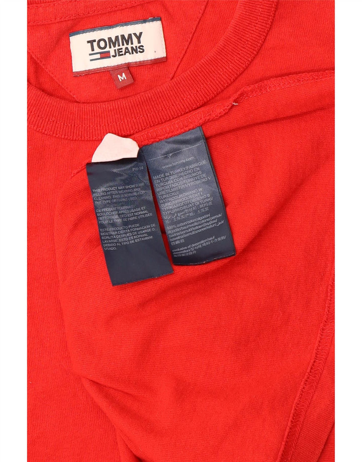 Tricou grafic Tommy Hilfiger pentru bărbați Top din bumbac roșu mediu
