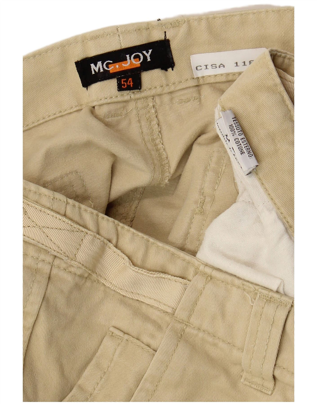 Pantaloni cargo drepți pentru bărbați MC Joy IT 54 2XL W40 L29 bej bumbac