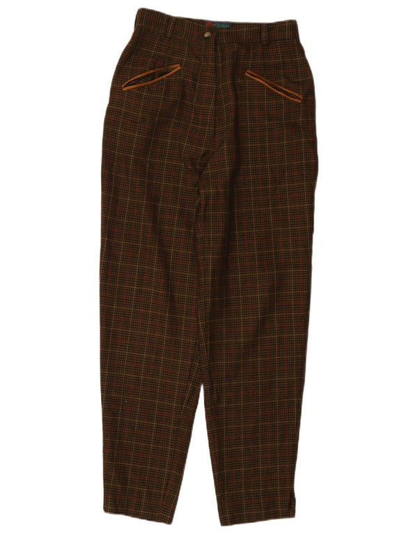 Pantaloni casual de damă vintage cu talie înaltă IT 42 Medium L26 L27 Kaki