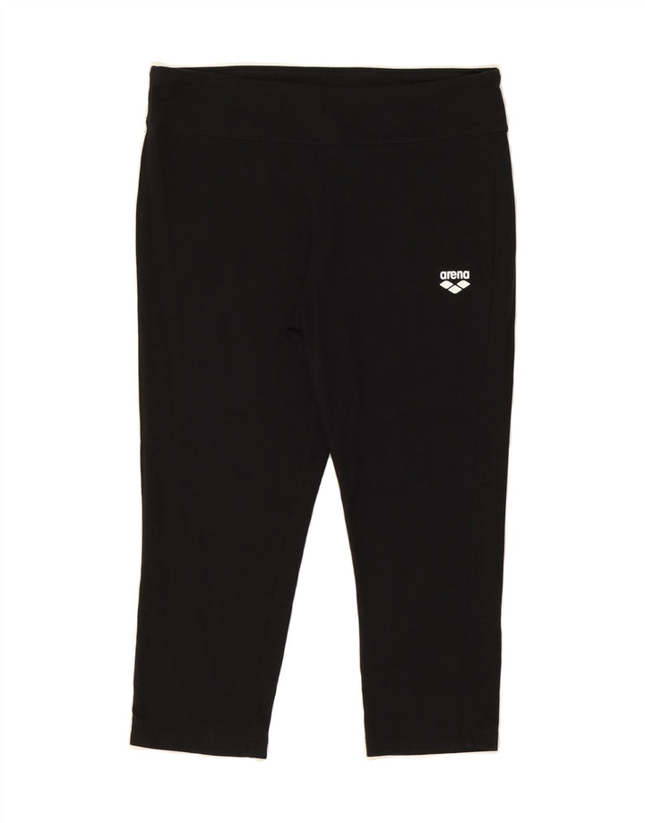 ARENA Womens Capri Leggings UK 12 Medium Black Vintage Arena and Second-Hand Arena from Messina Hembry 