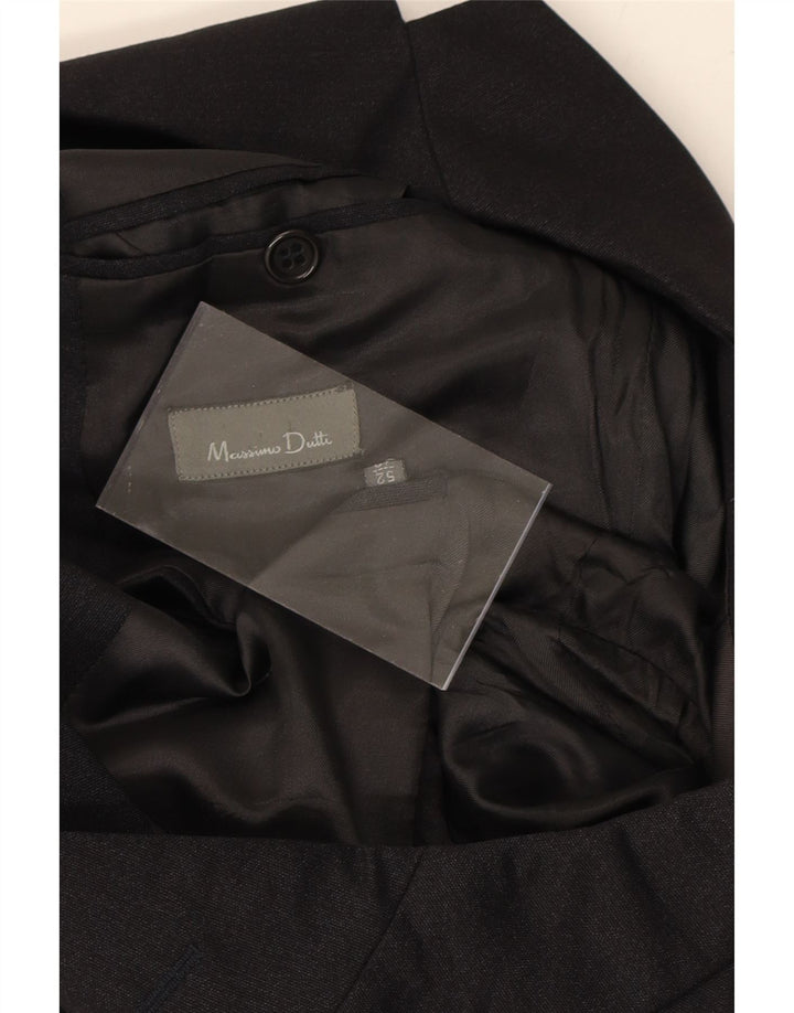 MASSIMO DUTTI Mens 3 Button Blazer Jacket EU 52 Large Black Wool Vintage Massimo Dutti and Second-Hand Massimo Dutti from Messina Hembry 