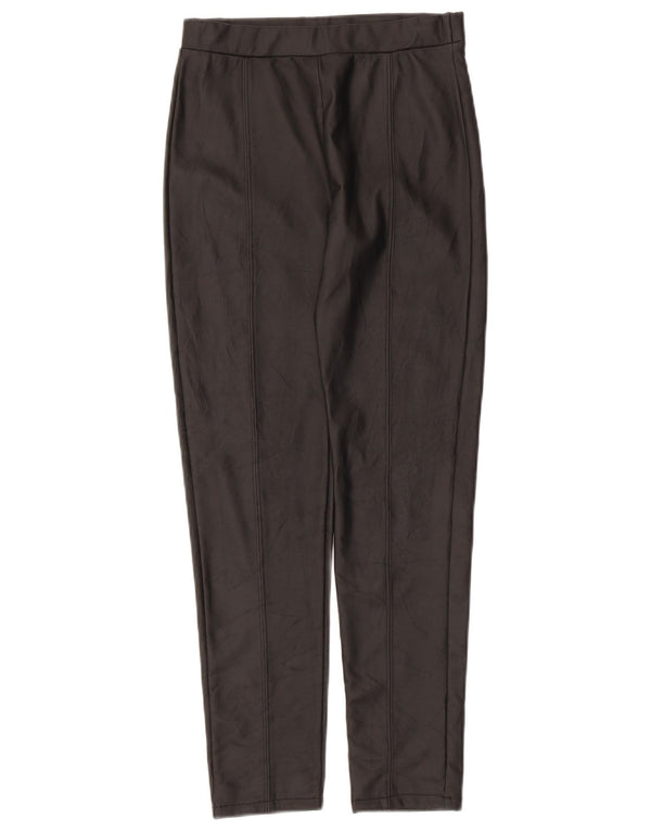 Pantaloni slim din piele artificială pentru fete Zara 13-14 ani L24 L24 Negru