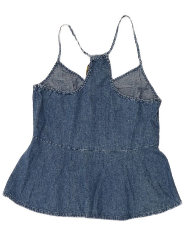 Top de blugi Zara pentru femei UK 12 Medium Blue