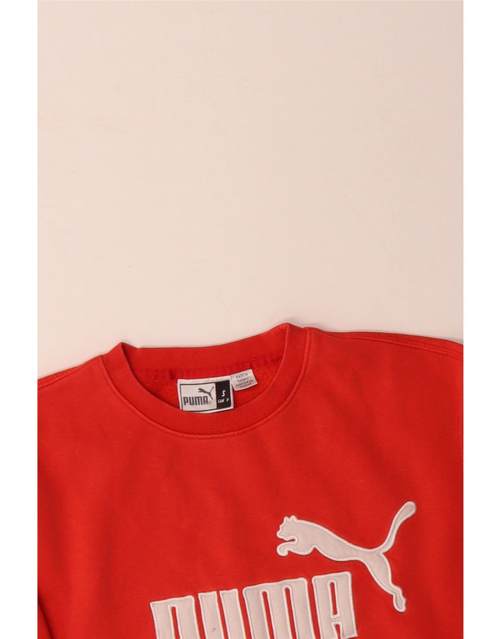 Hanorac grafic pentru bărbați PUMA Pulover mic din bumbac portocaliu