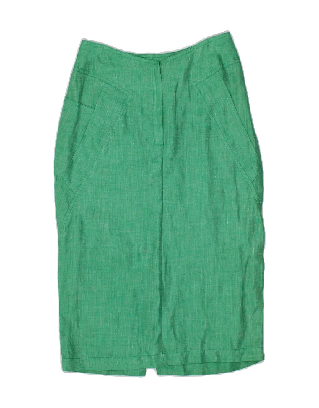 VINTAGE Womens Midi Skirt W28 Medium Green Vintage Vintage and Second-Hand Vintage from Messina Hembry 