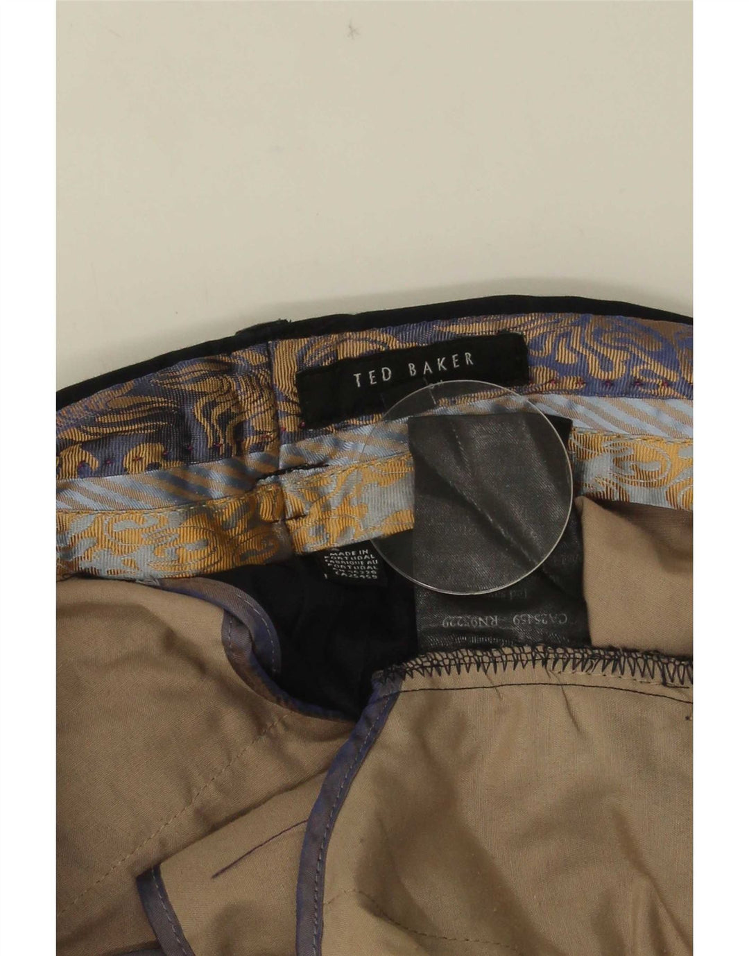 Pantaloni drepți pentru bărbați Ted Baker L34 L30 bumbac negru