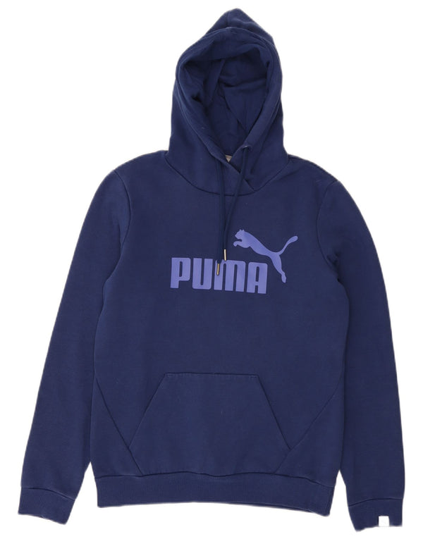Pulover cu glugă cu grafic PUMA pentru femei UK 10 Small Bleumarin