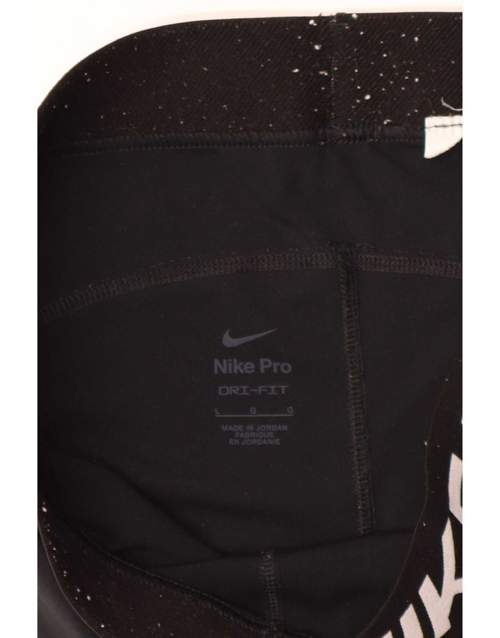 Leggings Nike Dri Fit Graphic pentru femei UK 14 Large Black