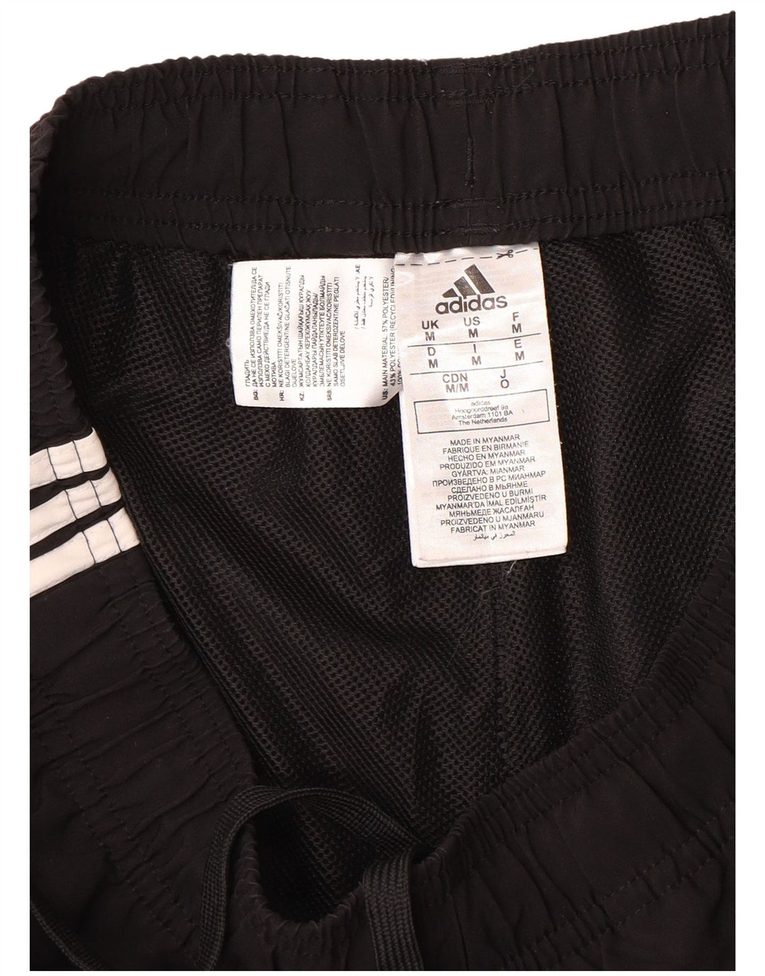 Pantaloni scurți sport pentru bărbați Adidas, mediu negru, poliester color bloc