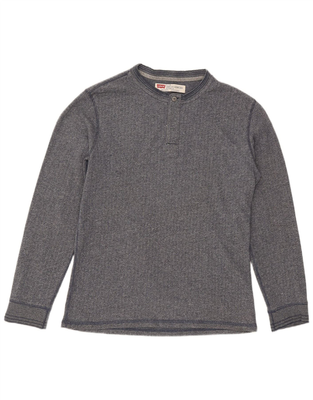 Tricou Levi's pentru bărbați, cu mânecă lungă, în formă standard, gri mic, din bumbac