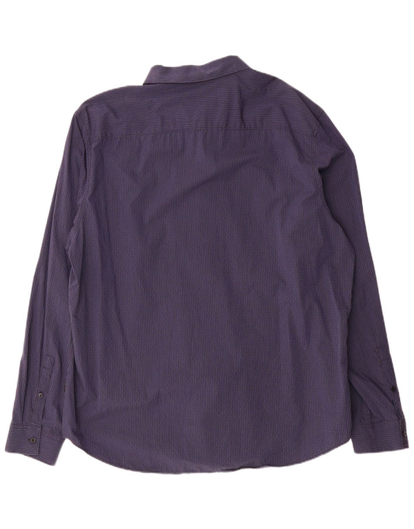 Cămașă pentru bărbați Calvin Klein 2XL, bumbac cu dungi, albastru marine