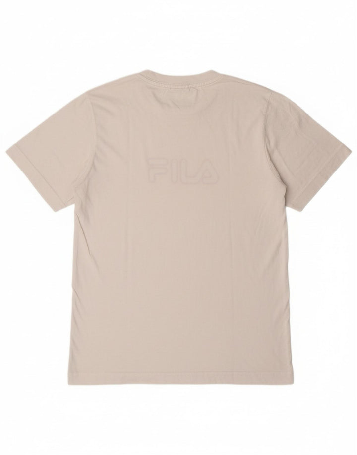 FILA Mens Graphic T-Shirt Top Small White Cotton
