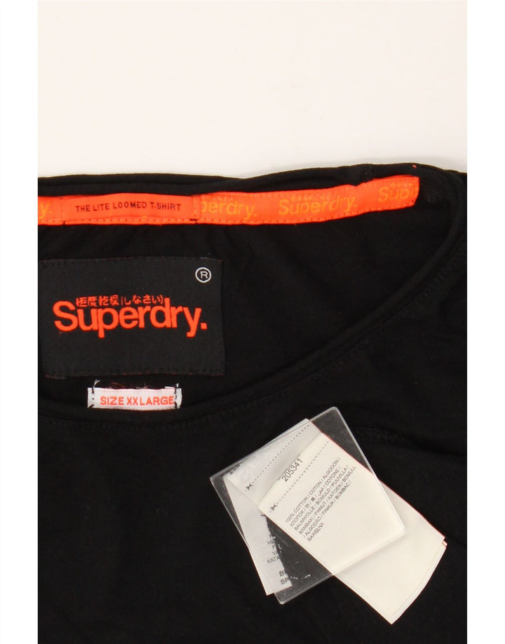Tricou Superdry pentru bărbați Top 2XL bumbac negru