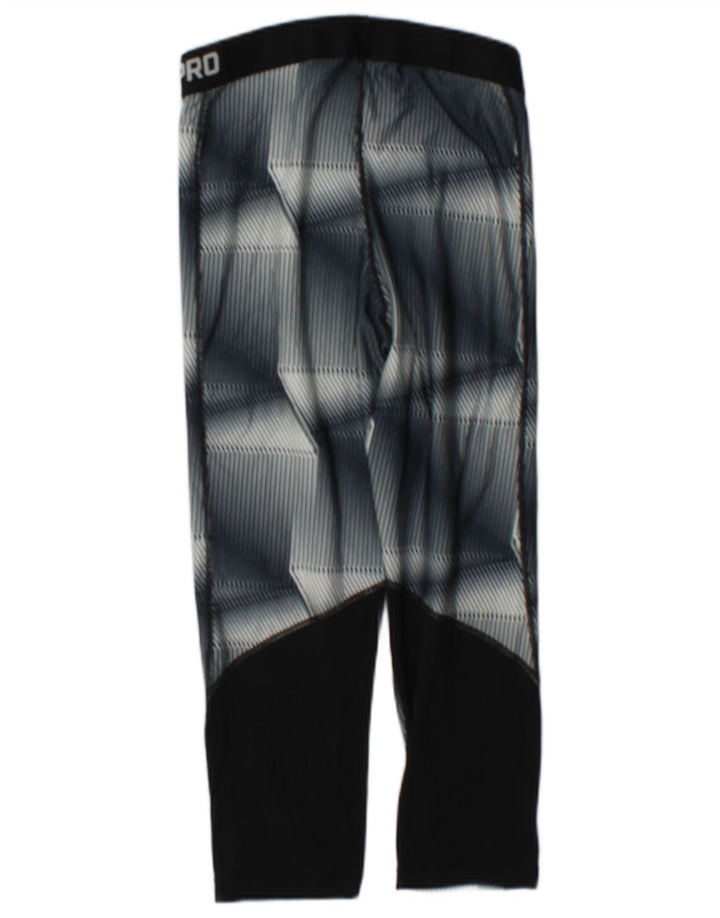 Leggings Capri Nike Dri Fit pentru femei UK 12 Gri mediu Poliester geometric