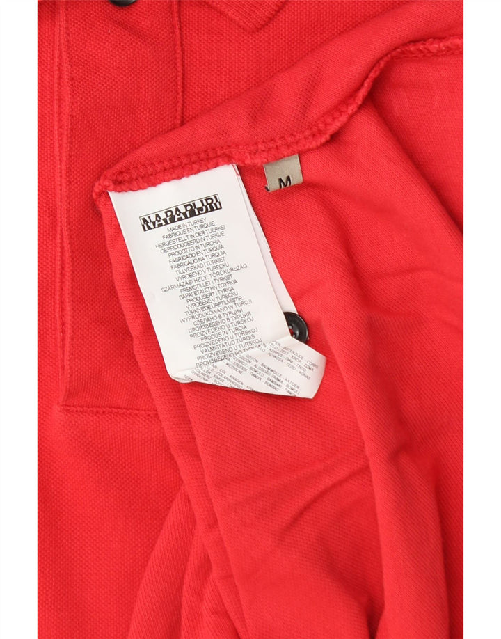 Tricou polo pentru bărbați Napapijri, bumbac roșu mediu