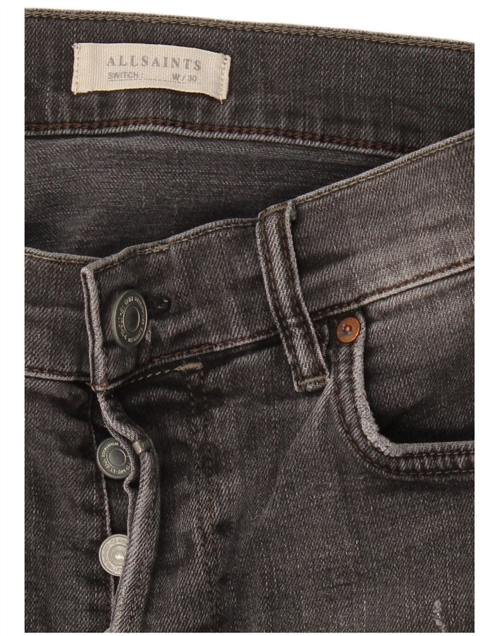 Pantaloni scurți din denim pentru bărbați All Saints W30 Gri mediu