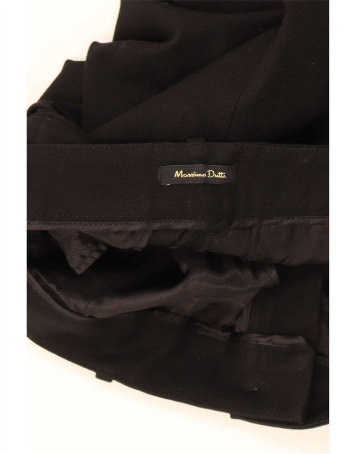 Massimo Dutti Pantaloni drepți tăiați pentru femei EU 40 Medium W30 L24 Negru