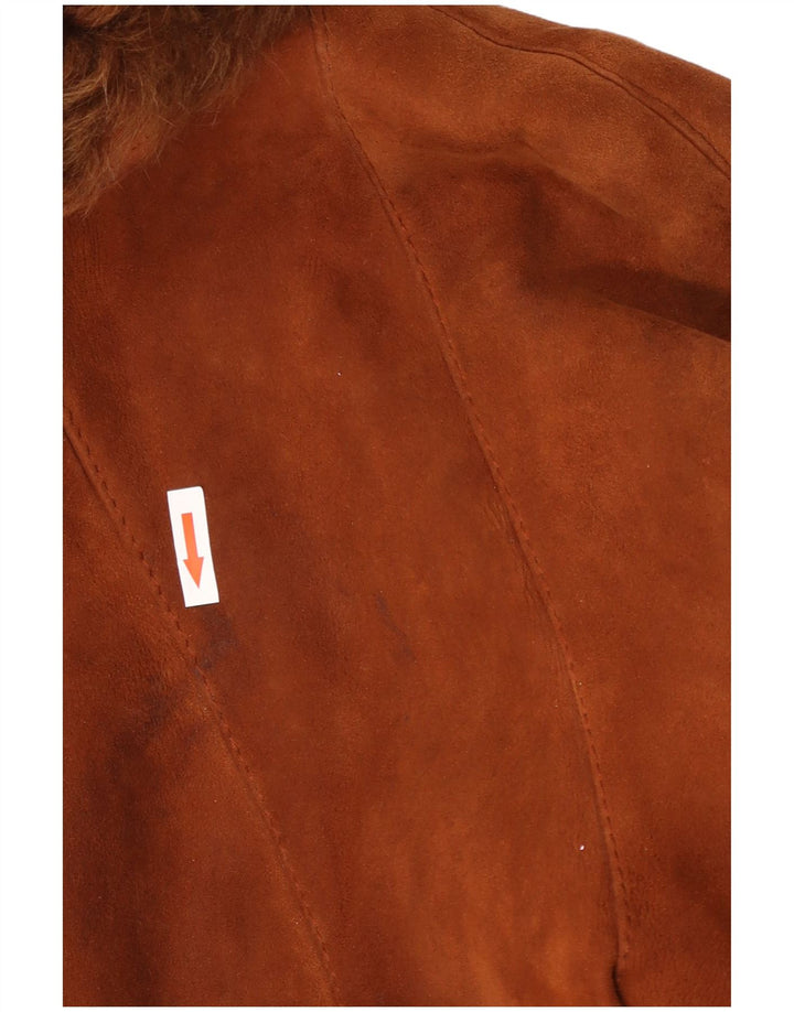 Palton supradimensionat din shearling pentru femei AC IT 42 maro mediu