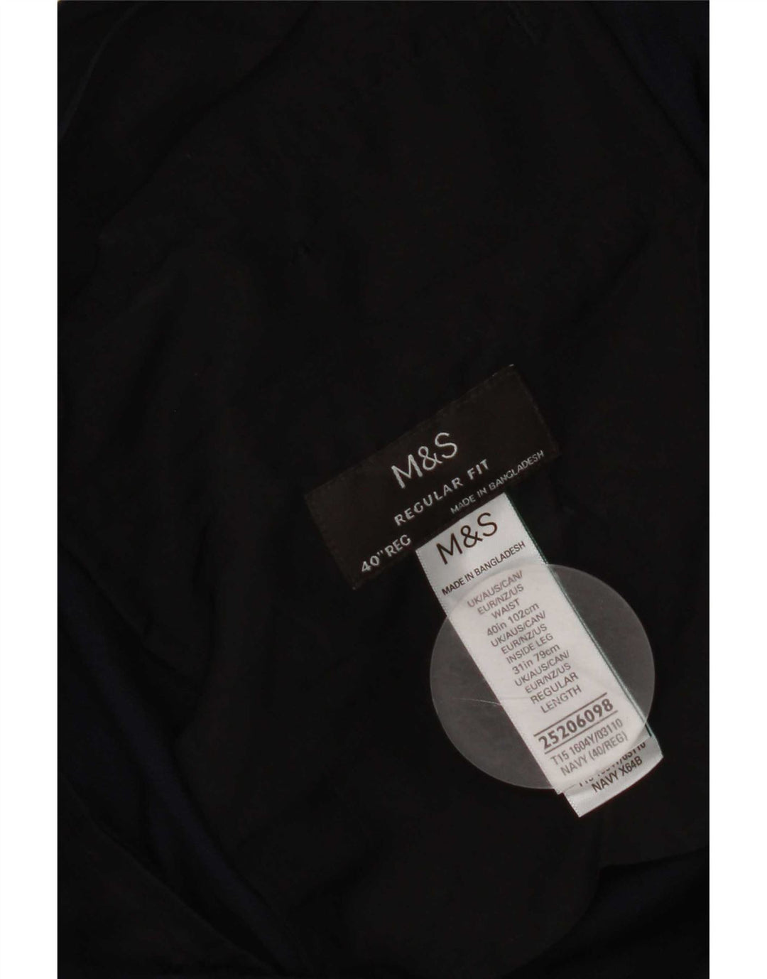 Pantaloni casual pentru bărbați Marks & Spencer, cu croiala normală, L40 L31, bleumarin