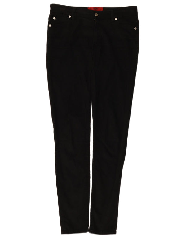 Hugo Boss Pantaloni subțiri din velur pentru femei L26 L29, bumbac negru