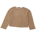 Crop Top pentru femei Zara cu mânecă lungă UK 10 Mic Bej Poliester