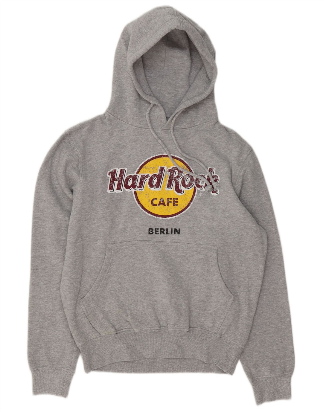 HARD ROCK CAFE Pulover cu glugă grafic Berlin pentru femei UK 14 Gri mediu