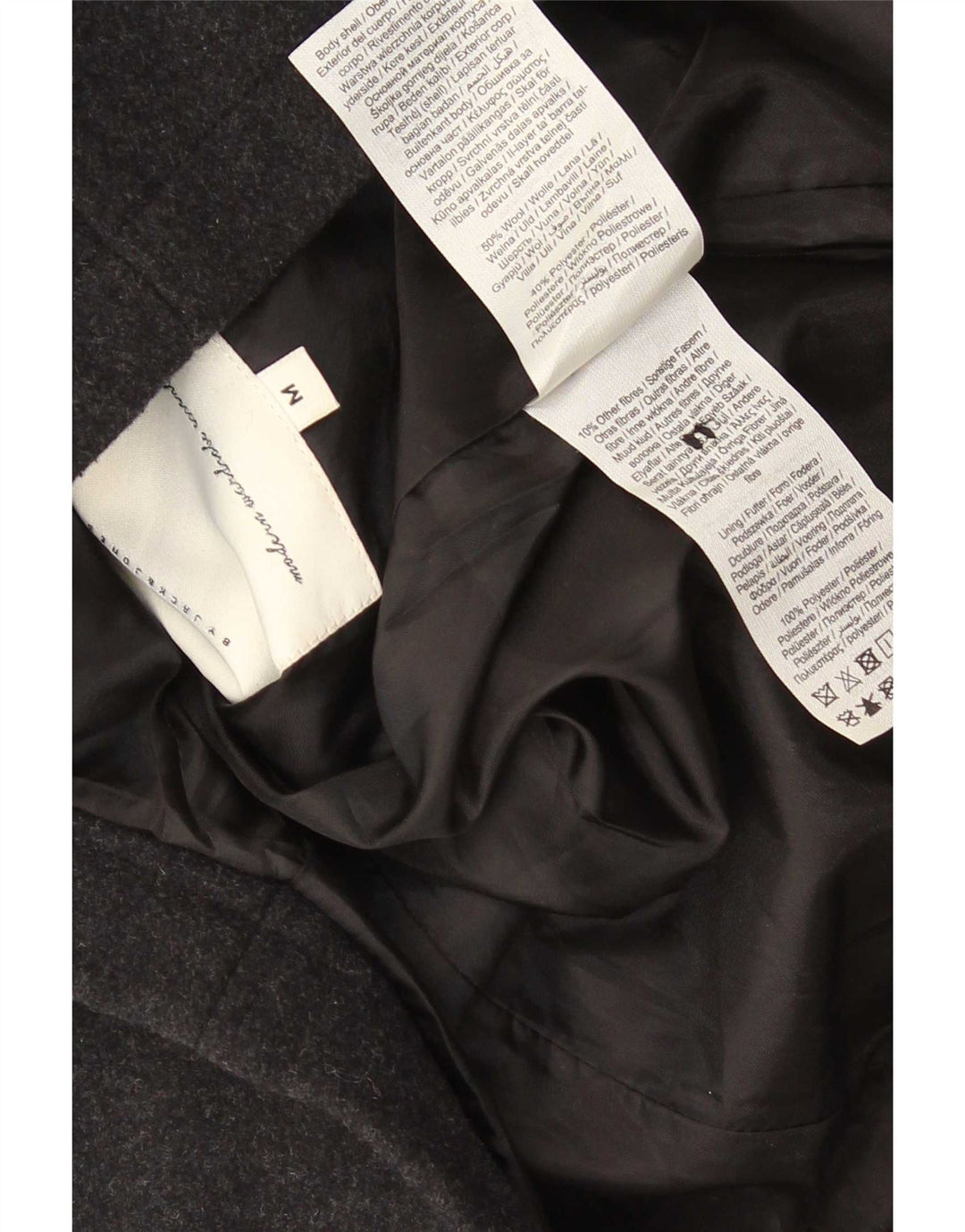 Jack & Jones Pardesiu pentru bărbați UK 38 Medium Negru Lână