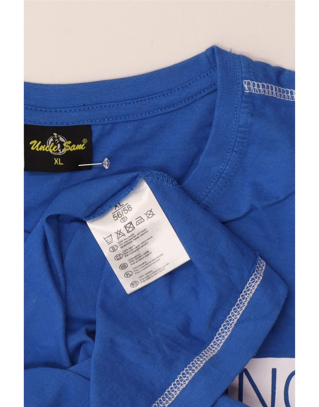 Tricou grafic pentru bărbați Uncle Sam Top XL Bumbac albastru