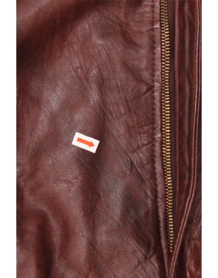 Jachetă de piele pentru bărbați C&A UK 38 Medium Burgundy