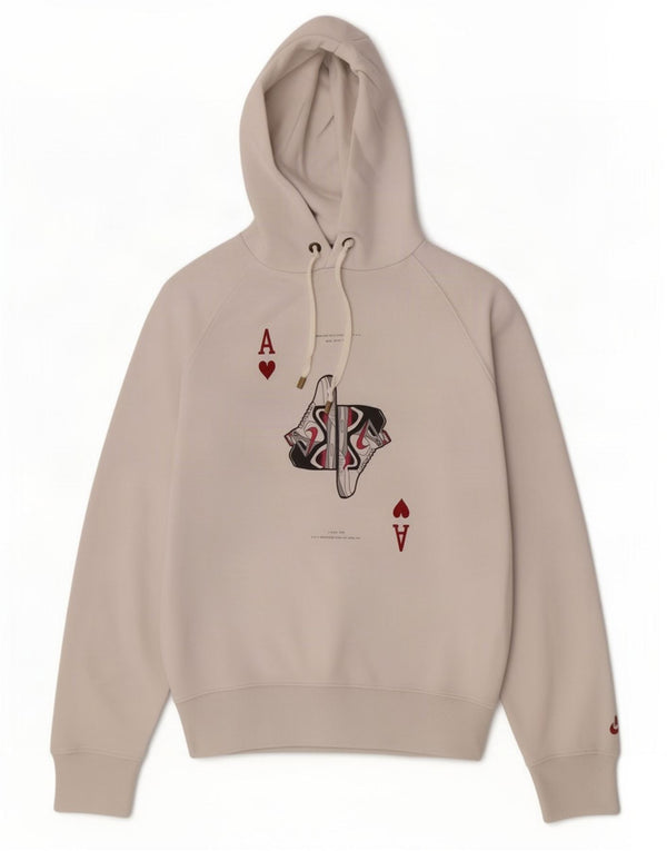 Pulover Nike pentru bărbați cu glugă grafică UK 36/38 Bumbac alb mic