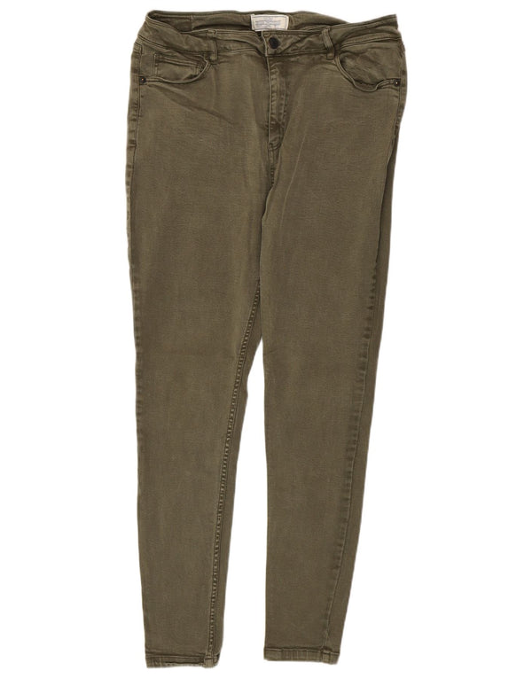 Fat Face Blugi Jegging Harlow cu talie înaltă pentru femei UK 14 Large W34 L28 Khaki