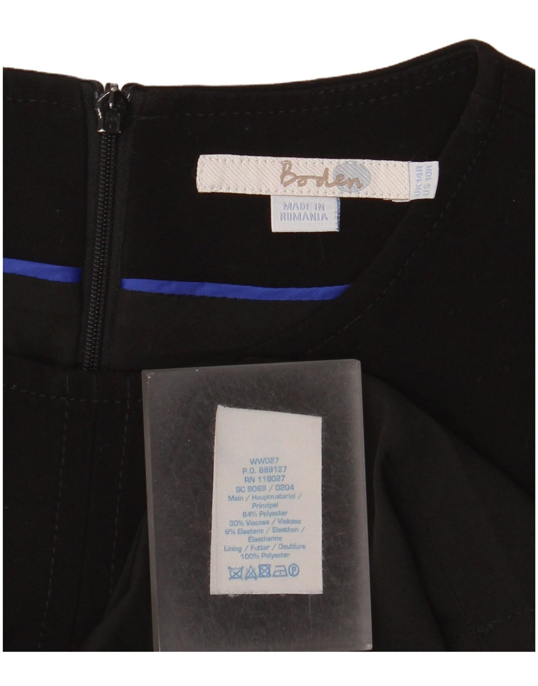 Rochie Boden pentru femei UK 14, mare, negru, poliester