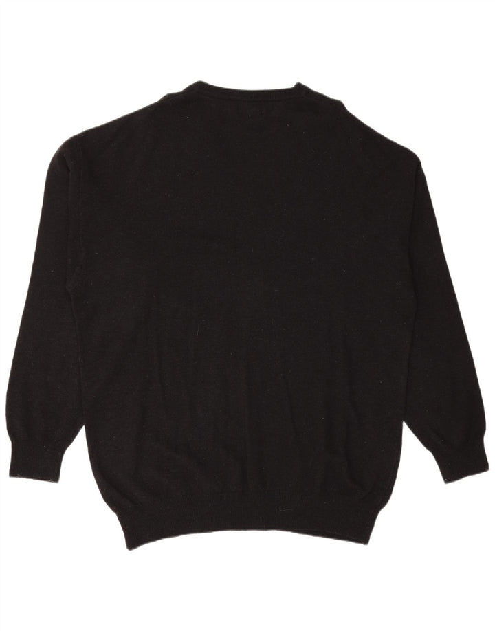 Pulover pentru bărbați KAPPA cu decolteu în V, XL, lână neagră