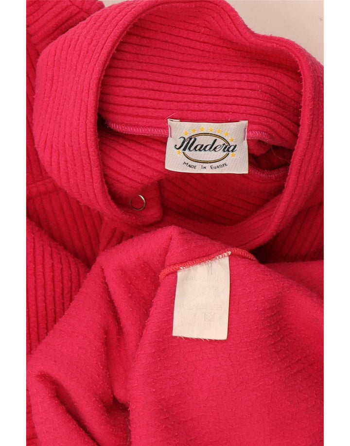 Pulover supradimensionat din lână pentru femei Vintage UK 14 Roz mediu
