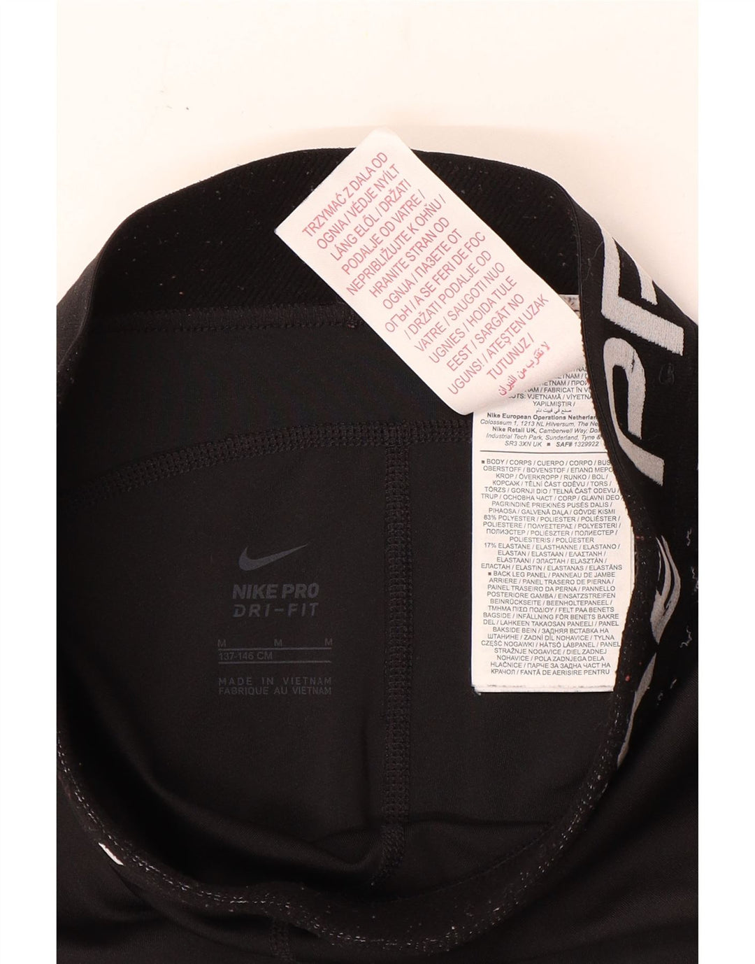 Leggings Nike Fete Dri Fit Graphic 10-11 ani Poliester negru mediu