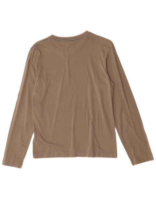 Diesel Top pentru femei cu mânecă lungă UK 12 Medium Gri Bumbac