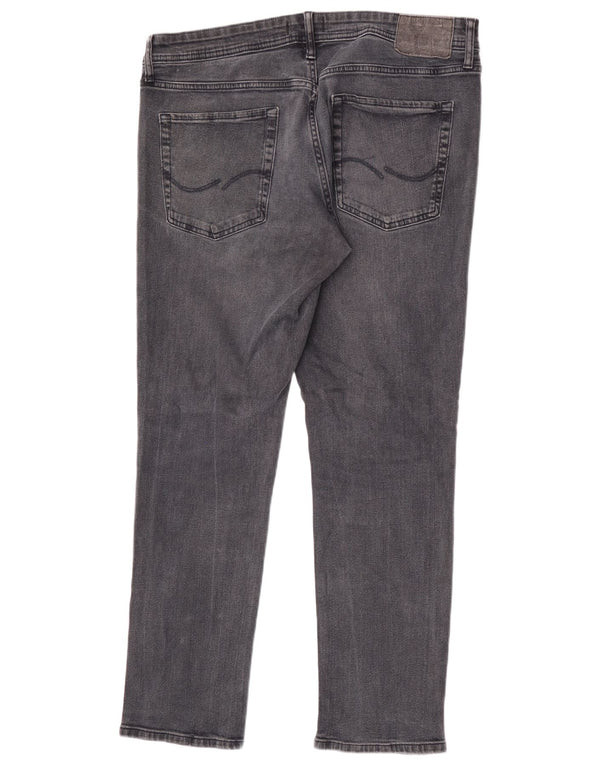 Blugi Jack & Jones GLENN Slim pentru bărbați W38 L32 bumbac gri