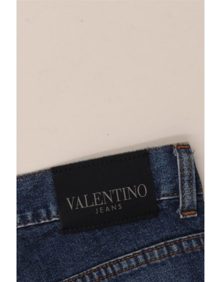 Blugi drepte pentru bărbați Valentino W32 L28 Albastru