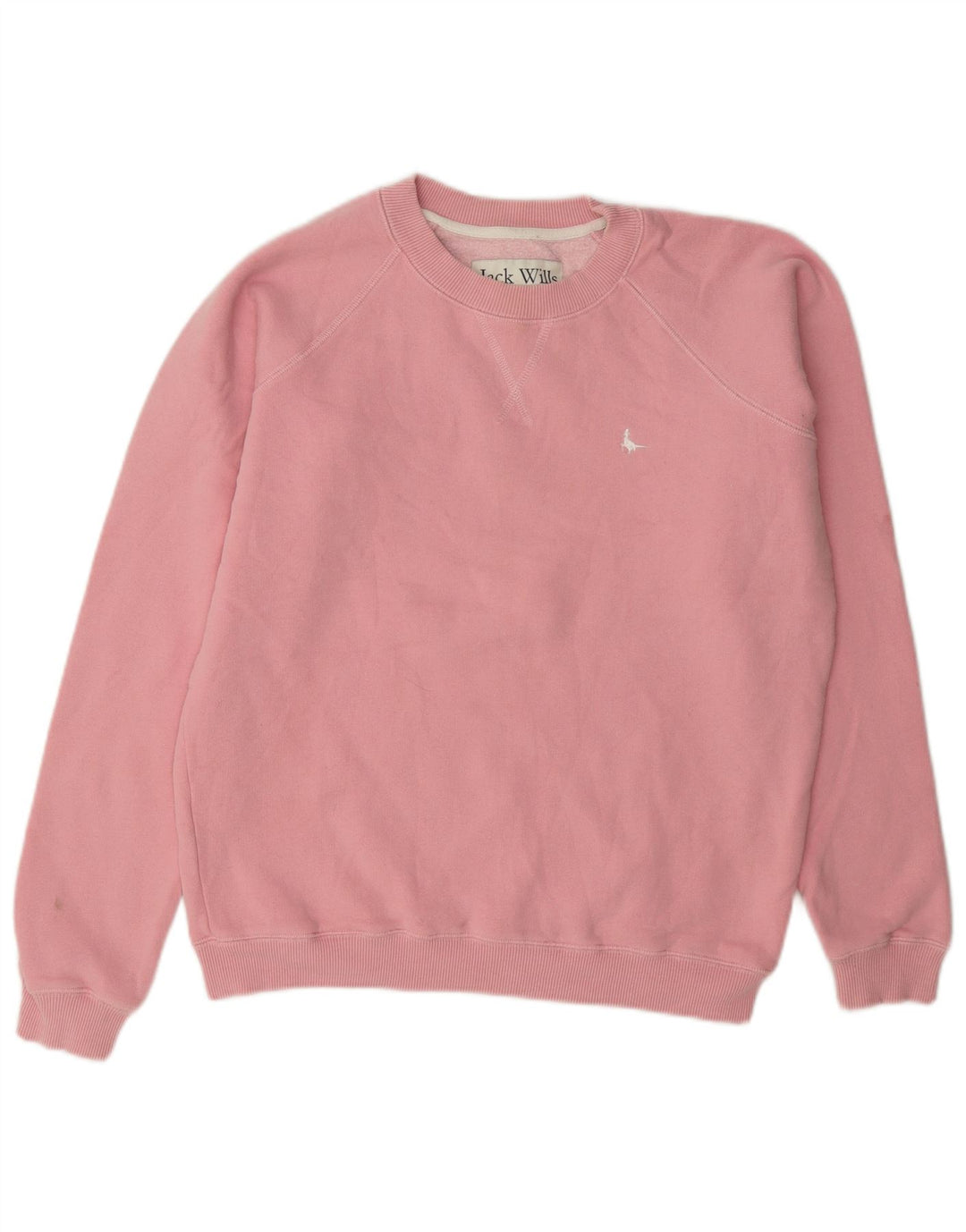 Jack Wills Pulover supradimensionat pentru femei UK 8 Bumbac roz mic