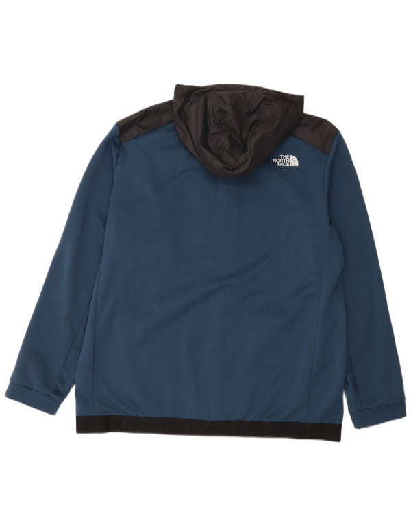 Pulover The North Face pentru bărbați, cu fermoar, XL, poliester color-bloc, albastru