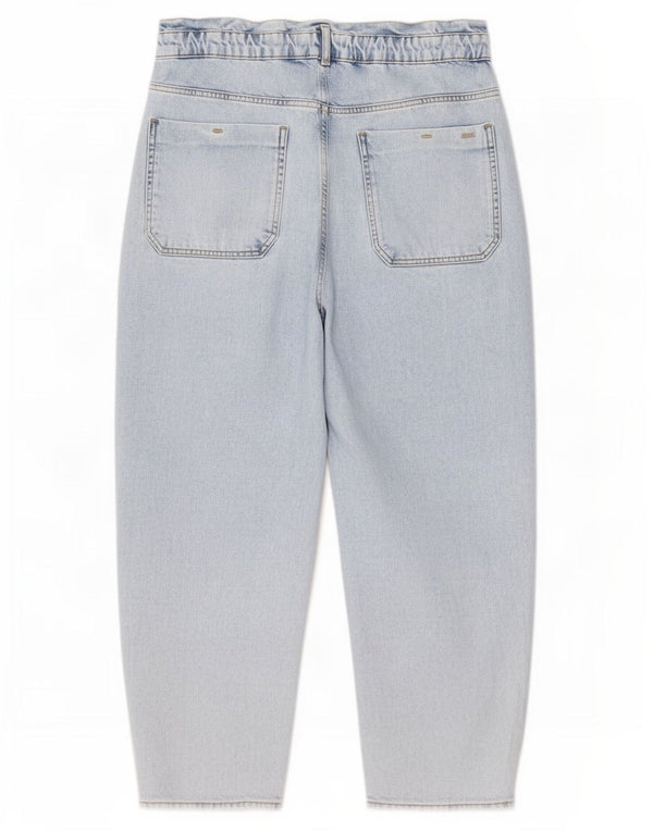 Blugi conici pentru femei cu talie înaltă Zara EU 44 XL W34 L26 Alb