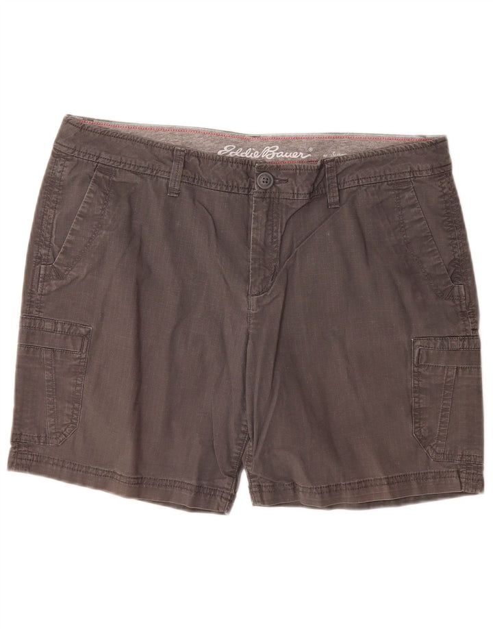 Pantaloni scurti cargo pentru femei Eddie Bauer US 12 Large W32 Bumbac gri